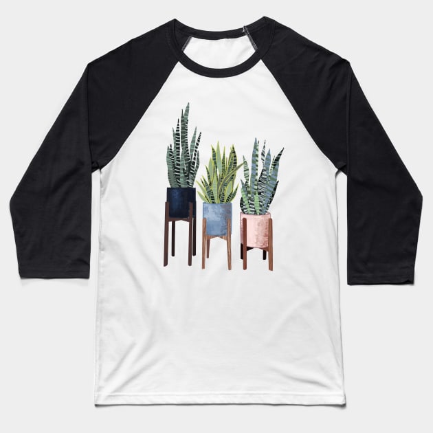 Plant lover design illustration Baseball T-Shirt by Nastya Li